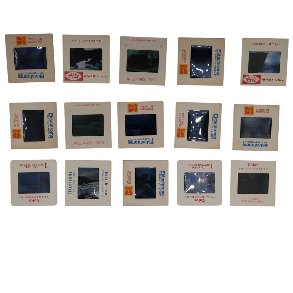 35mm Slides 1970s Lot of 15 Vintage Winter Snow Architecture Nature Film Kodak